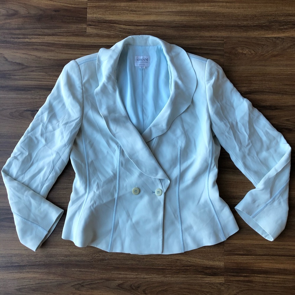 Armani Collezioni Blazer light Blue Silk
